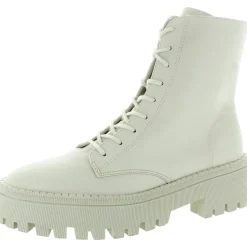 Lace-Up Faux Leather Combat & Lace-Up Boots