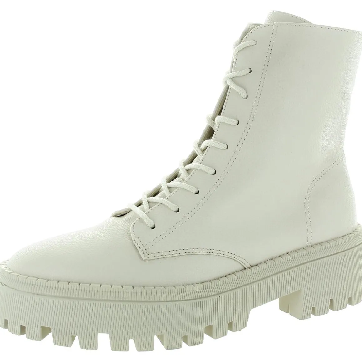 Lace-Up Faux Leather Combat & Lace-Up Boots