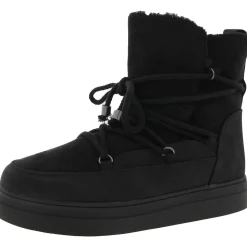 Lace-Up Faux Suede Booties