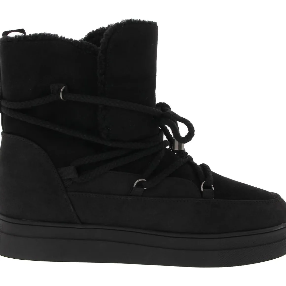 Lace-Up Faux Suede Booties