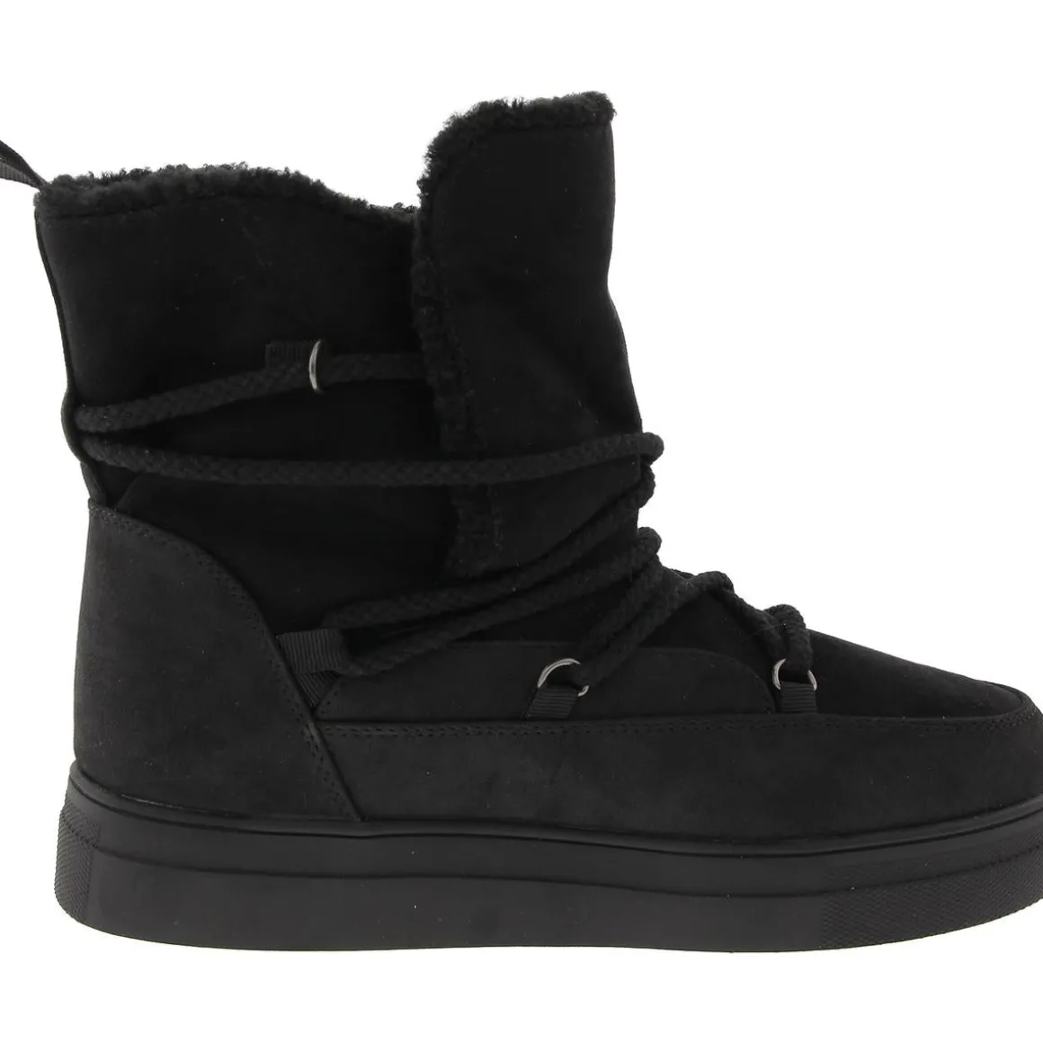 Lace-Up Faux Suede Booties