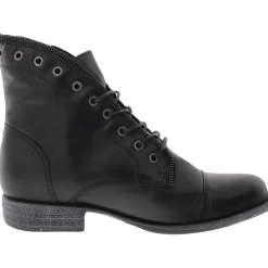 Lace-Up Leather Ankle Boots
