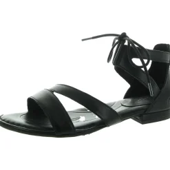 Lace-Up Leather Flatform Sandals