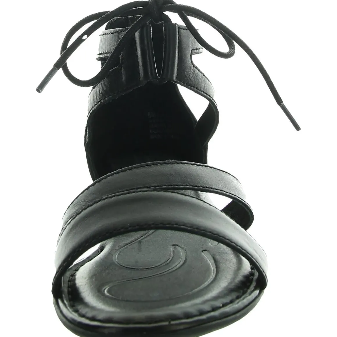 Lace-Up Leather Flatform Sandals