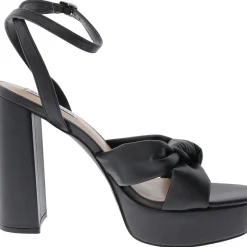 Lala Buckle Faux Leather Platform Sandals