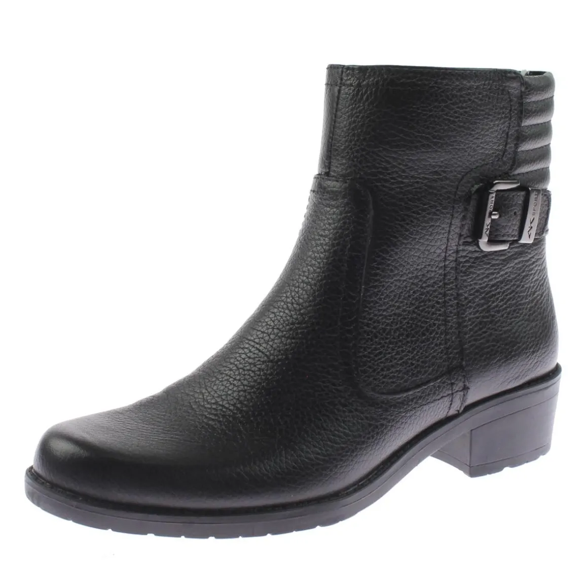 Lanette Solid Round Toe Motorcycle Boots