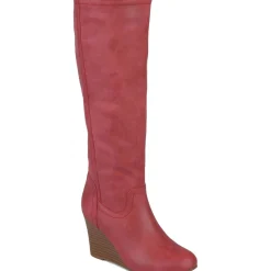 Langly Heels Faux Leather Knee-High Boots