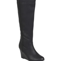 Langly Heels Faux Leather Knee-High Boots