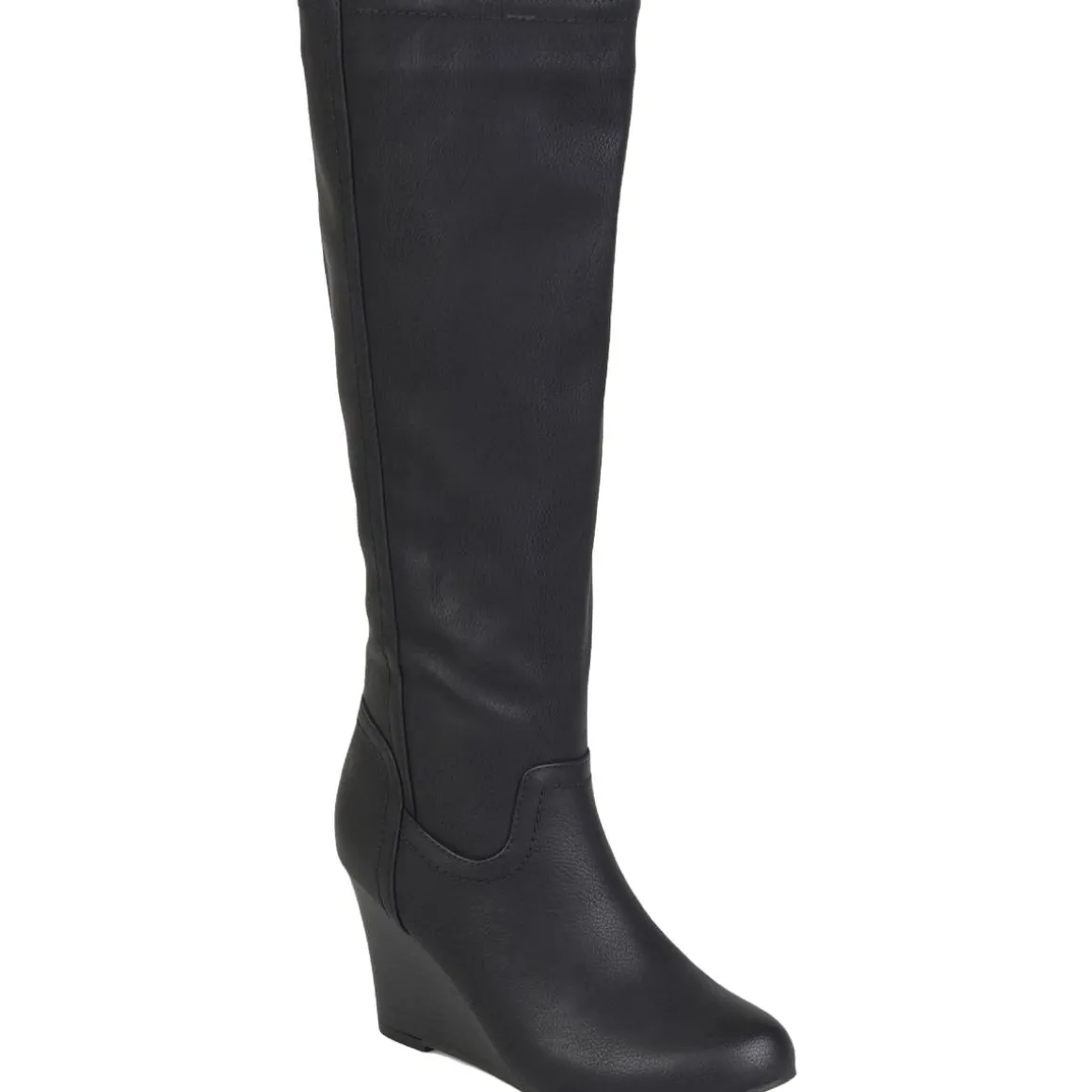 Langly Heels Faux Leather Knee-High Boots