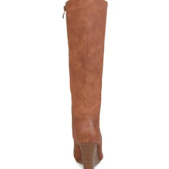 Langly Heels Faux Leather Knee-High Boots