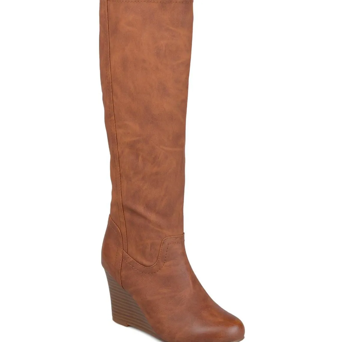 Langly Heels Faux Leather Knee-High Boots