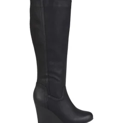 Langly Heels Faux Leather Knee-High Boots