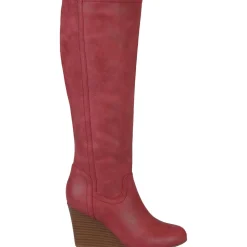 Langly Heels Faux Leather Knee-High Boots