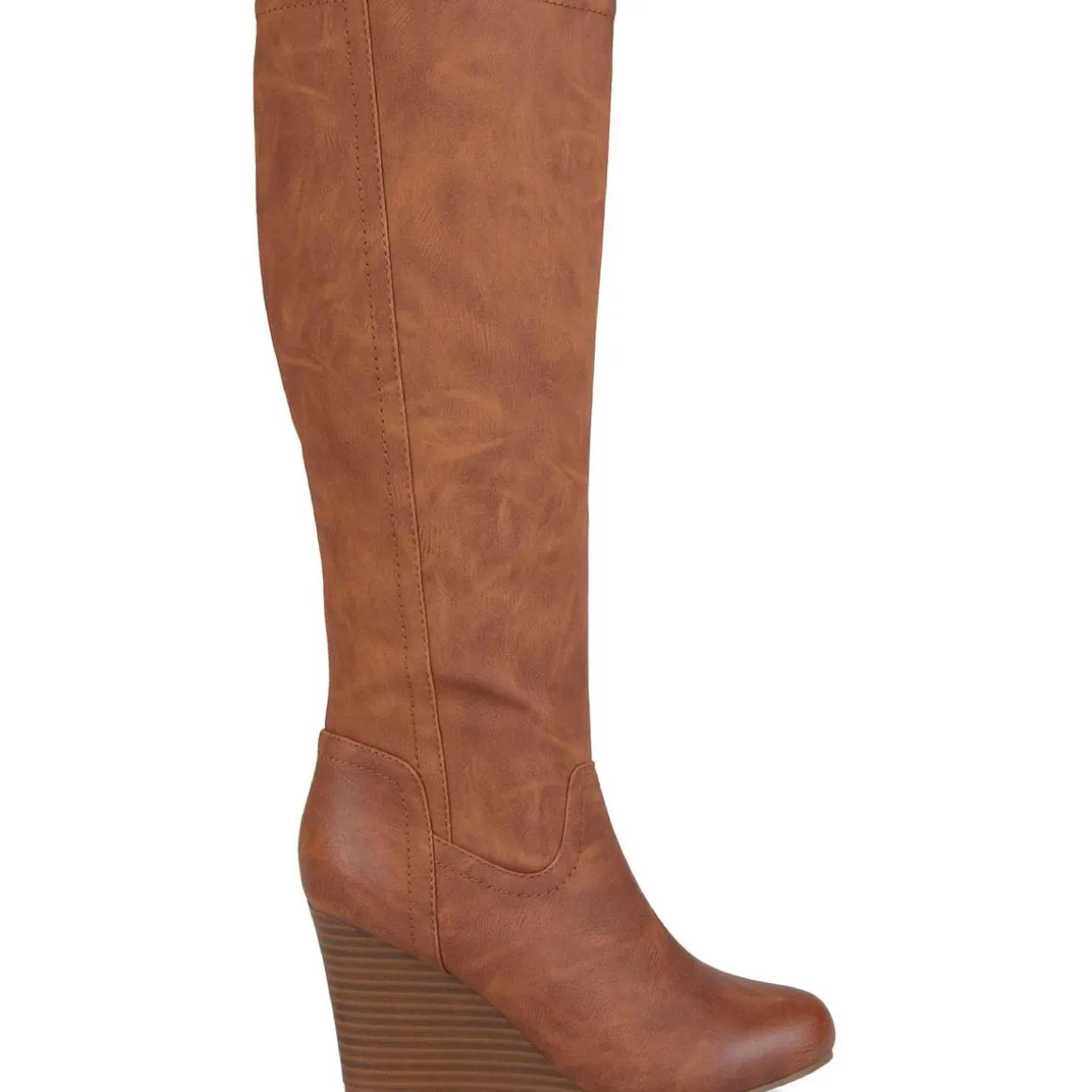 Langly Heels Faux Leather Knee-High Boots