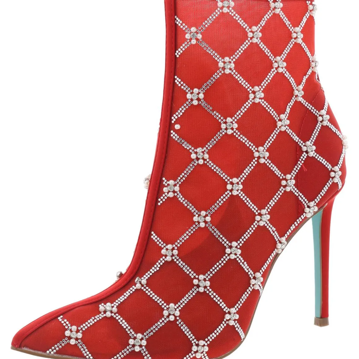 Larkk Embellished Mesh Booties