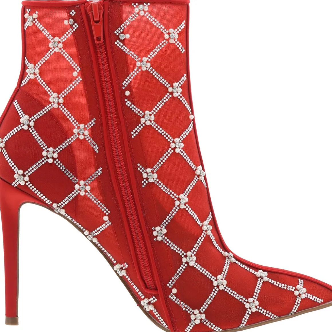 Larkk Embellished Mesh Booties
