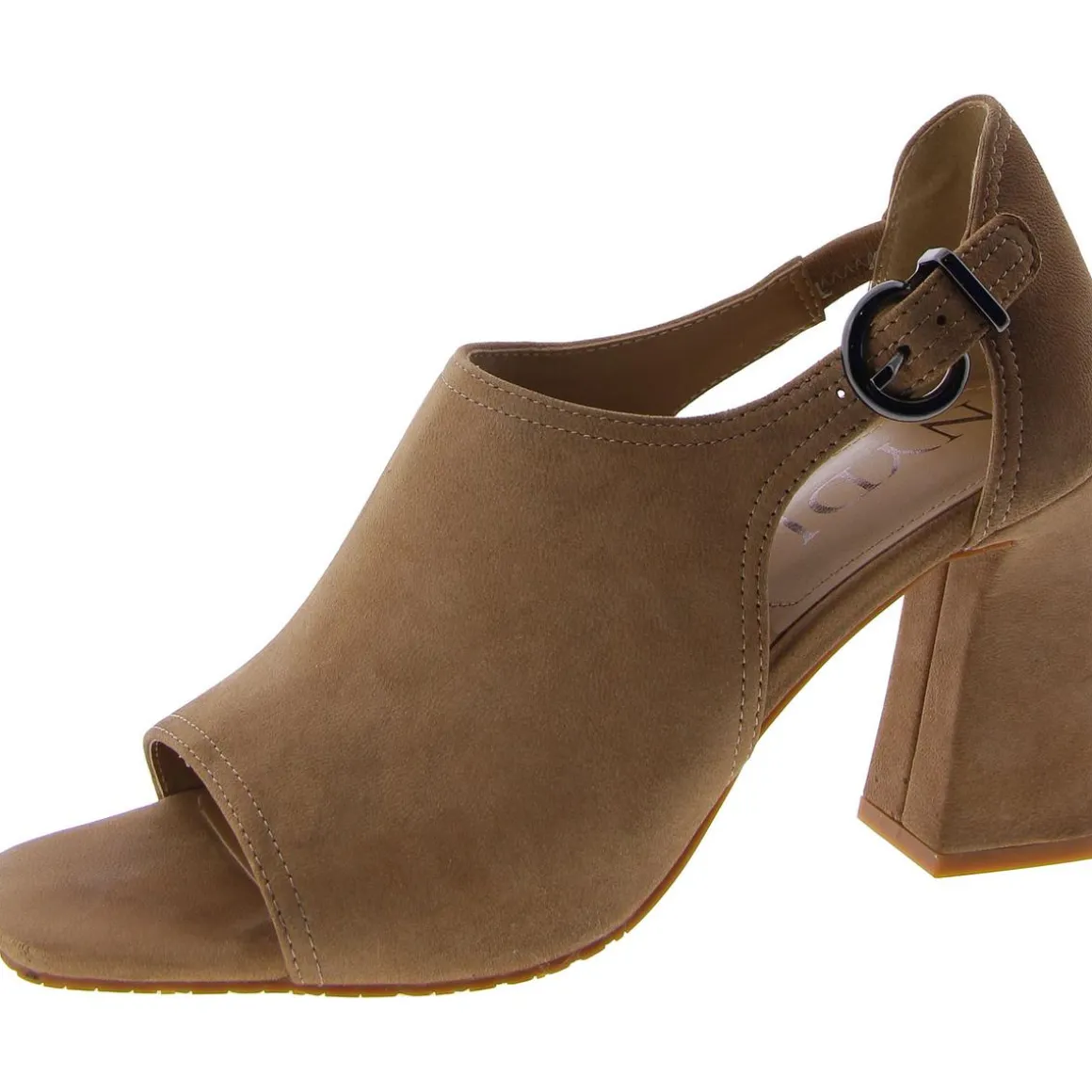 Larlie Leather Open Toe Block Heel