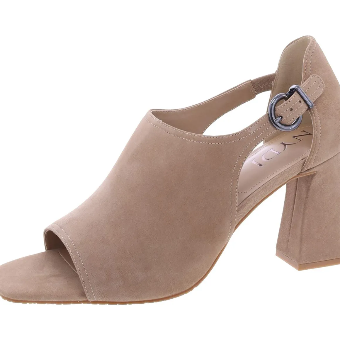 Larlie Leather Open Toe Block Heel