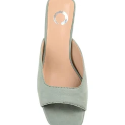 Larna Square Toe Slip On Heels