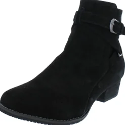 Laura Zipper Round Toe Ankle Boots