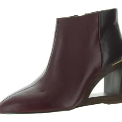 LAX Zipper Leather Wedge Boots