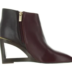 LAX Zipper Leather Wedge Boots