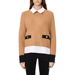 Layered Knit Pullover Sweater