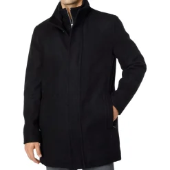 Layered Wool Overcoat