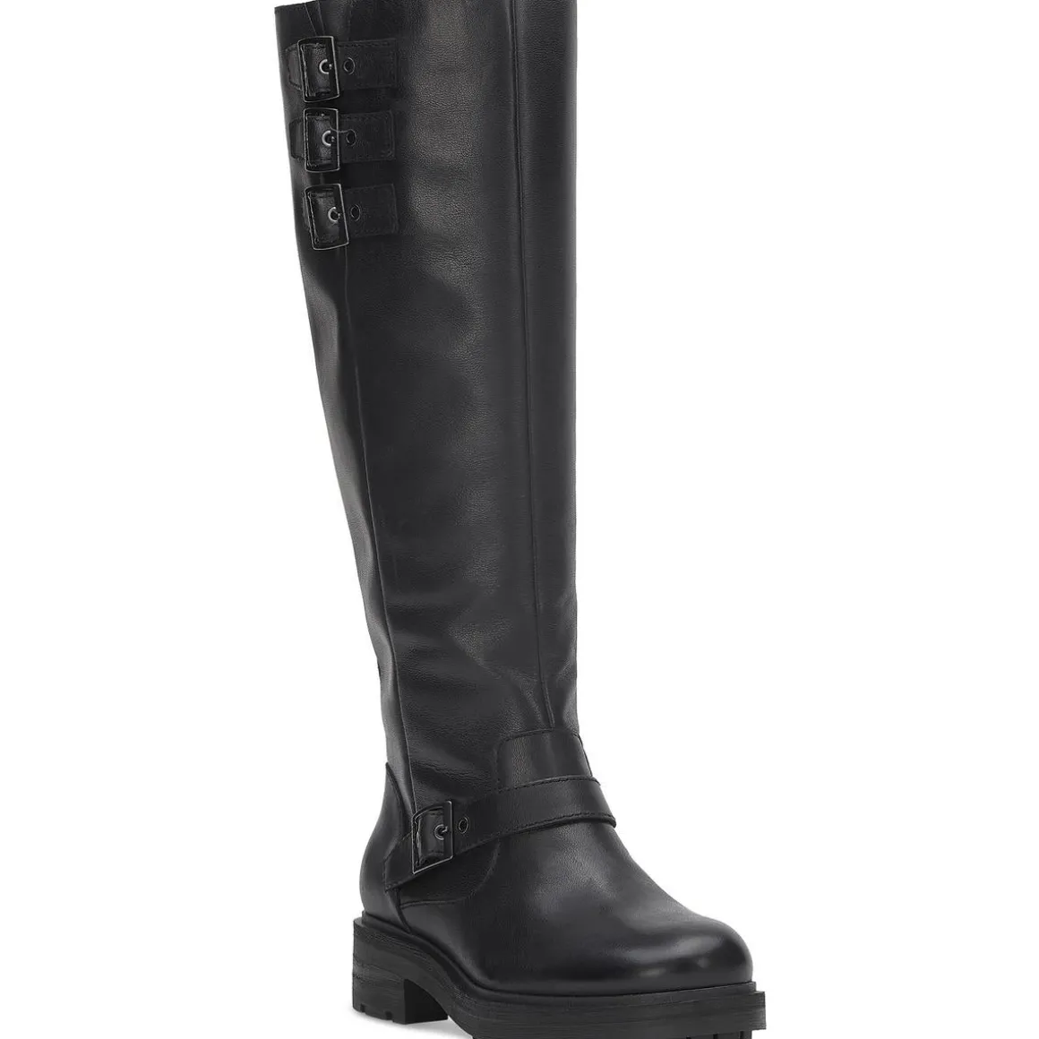 LBCitere Buckle Leather Knee-High Boots