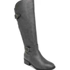 Leandraa Faux Leather Wide Calf Knee-High Boots