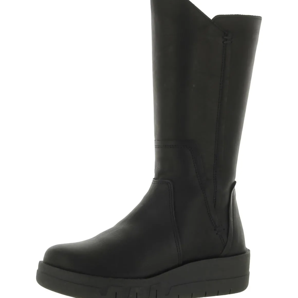 Lear Leather Zip Up Mid-Calf Boots