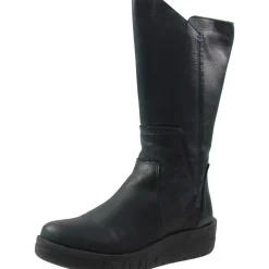 Lear Leather Zip Up Mid-Calf Boots