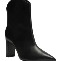 Leather Almond Toe Ankle Boots