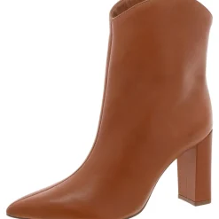 Leather Almond Toe Ankle Boots
