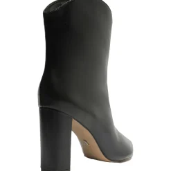 Leather Almond Toe Ankle Boots