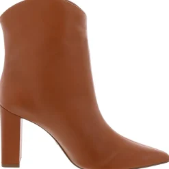 Leather Almond Toe Ankle Boots
