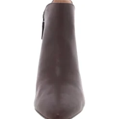 Leather Block Heel Ankle Boots