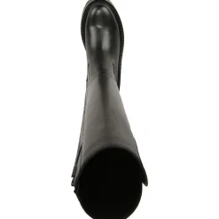 Leather Block Heel Knee-High Boots