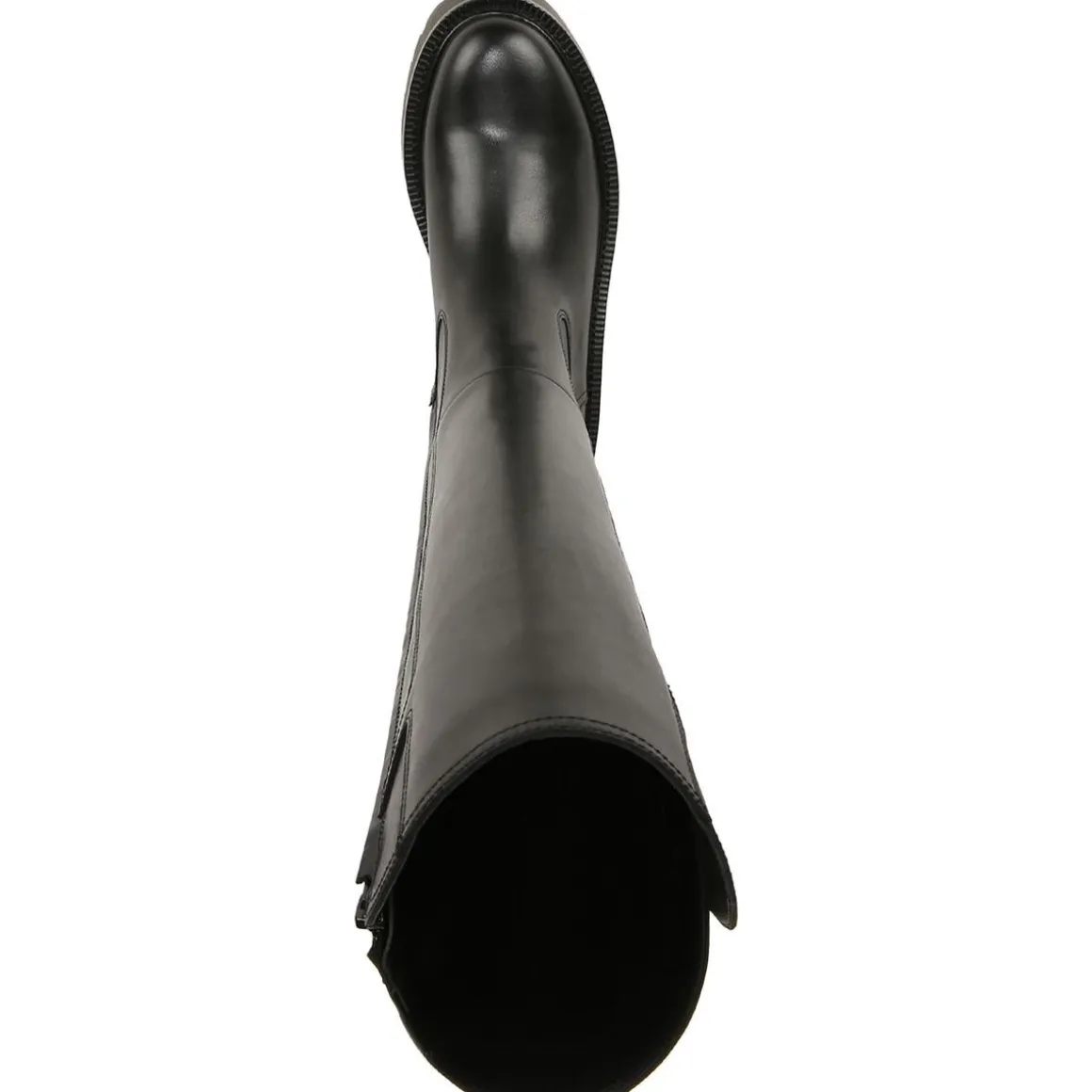 Leather Block Heel Knee-High Boots