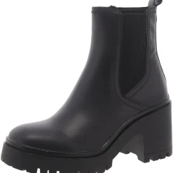 Leather Lugged Sole Ankle Boots