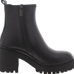 Leather Lugged Sole Ankle Boots