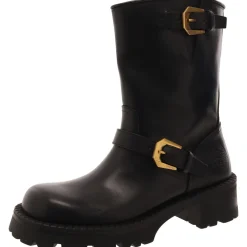 Leather Mid-Calf Motorcycle Boots