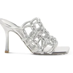 Leather Open Toe Mule Sandals