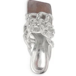 Leather Open Toe Mule Sandals