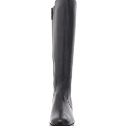 Leather Stretch Knee-High Boots