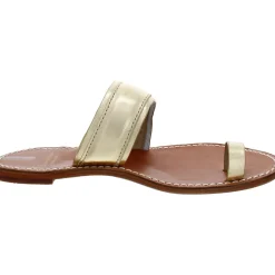 Leather Toe Loop Slide Sandals