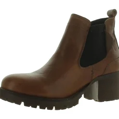 Leather Zipper Ankle Boots