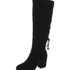 Leeda Faux Suede Zipper Knee-High Boots