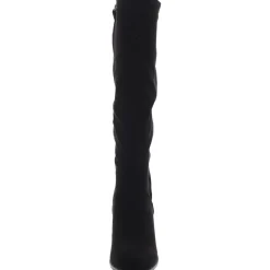 Leeda Faux Suede Zipper Knee-High Boots