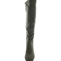 Leeda Faux Suede Zipper Knee-High Boots